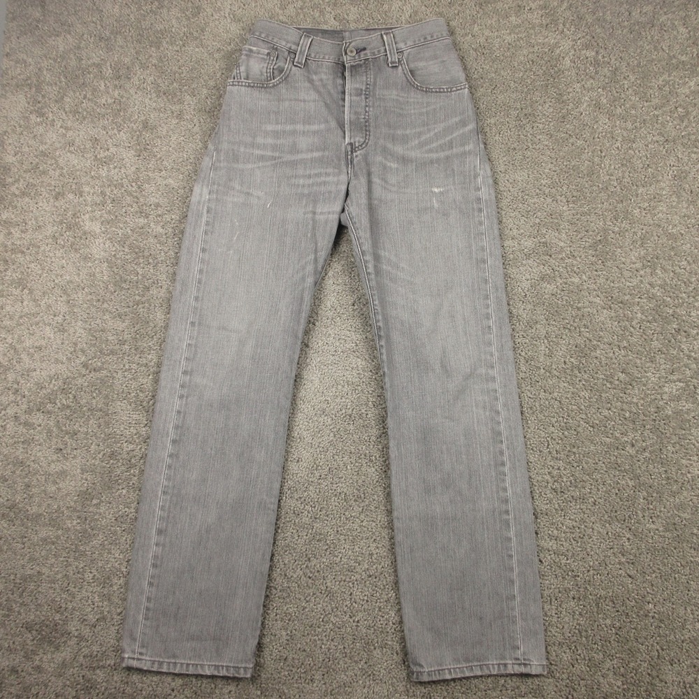 Vintage Levis Jeans Womens 26x30 Gray 501 Button Fly Original Denim Pants Y2K